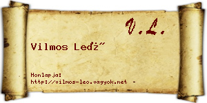 Vilmos Leó névjegykártya